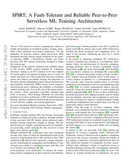 SPIRT: A Fault-Tolerant and Reliable Peer-to-Peer Serverless ML Training
  Architecture