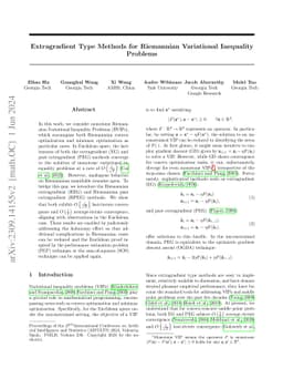 Extragradient Type Methods for Riemannian Variational Inequality
  Problems
