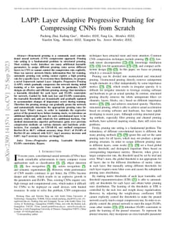 LAPP: Layer Adaptive Progressive Pruning for Compressing CNNs from
  Scratch