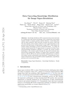 Data Upcycling Knowledge Distillation for Image Super-Resolution