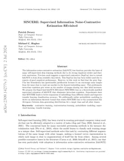 SINCERE: Supervised Information Noise-Contrastive Estimation REvisited