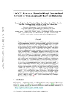 LinGCN: Structural Linearized Graph Convolutional Network for
  Homomorphically Encrypted Inference