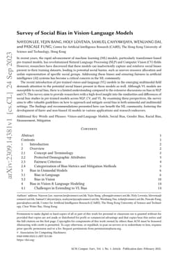 Survey of Social Bias in Vision-Language Models