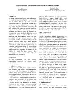 Gastro-Intestinal Tract Segmentation Using an Explainable 3D Unet