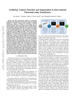 AiAReSeg: Catheter Detection and Segmentation in Interventional
  Ultrasound using Transformers
