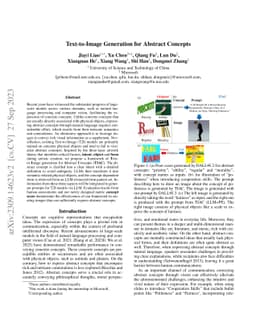 Text-to-Image Generation for Abstract Concepts