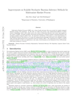 Improvements on Scalable Stochastic Bayesian Inference Methods for
  Multivariate Hawkes Process