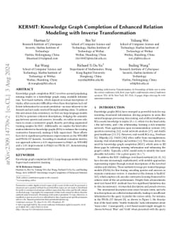 KERMIT: Knowledge Graph Completion of Enhanced Relation Modeling with Inverse Transformation