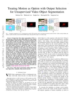 Treating Motion as Option with Output Selection for Unsupervised Video Object Segmentation