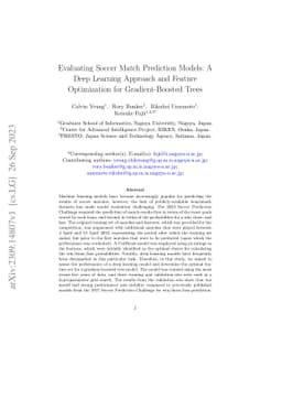 Evaluating Soccer Match Prediction Models: A Deep Learning Approach and
  Feature Optimization for Gradient-Boosted Trees