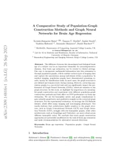 A Comparative Study of Population-Graph Construction Methods and Graph
  Neural Networks for Brain Age Regression