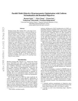 Parallel Multi-Objective Hyperparameter Optimization with Uniform
  Normalization and Bounded Objectives