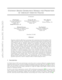 Context-Aware Generative Models for Prediction of Aircraft Ground Tracks
