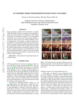 An Ensemble Model for Distorted Images in Real Scenarios