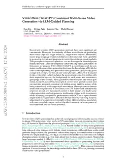 VideoDirectorGPT: Consistent Multi-scene Video Generation via LLM-Guided
  Planning
