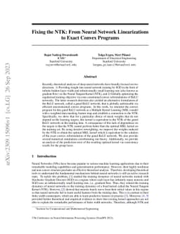 Fixing the NTK: From Neural Network Linearizations to Exact Convex
  Programs
