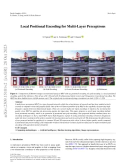 Local Positional Encoding for Multi-Layer Perceptrons