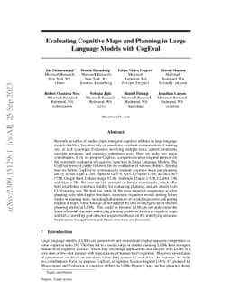 Evaluating Cognitive Maps and Planning in Large Language Models with
  CogEval
