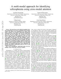 A multi-modal approach for identifying schizophrenia using cross-modal
  attention