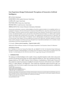 User Experience Design Professionals' Perceptions of Generative
  Artificial Intelligence