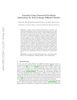 Learning Using Generated Privileged Information by Text-to-Image
  Diffusion Models