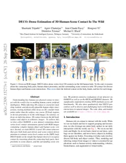 DECO: Dense Estimation of 3D Human-Scene Contact In The Wild
