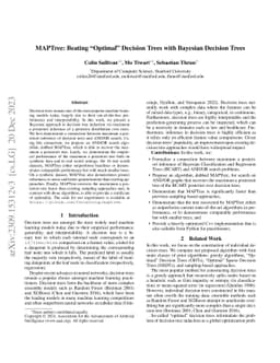 MAPTree: Beating "Optimal" Decision Trees with Bayesian Decision Trees