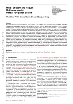 MINS: Efficient and Robust Multisensor-aided Inertial Navigation System