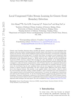 Local Compressed Video Stream Learning for Generic Event Boundary
  Detection