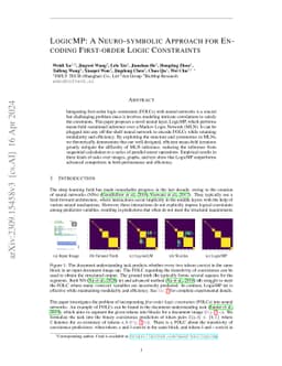 LogicMP: A Neuro-symbolic Approach for Encoding First-order Logic
  Constraints