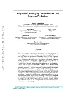 DeepRepViz: Identifying Confounders in Deep Learning Model Predictions