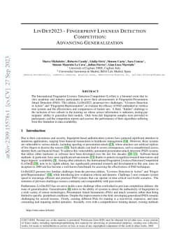 LivDet2023 -- Fingerprint Liveness Detection Competition: Advancing
  Generalization