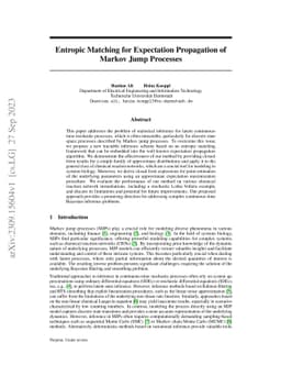 Entropic Matching for Expectation Propagation of Markov Jump Processes