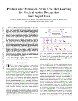 Position and Orientation-Aware One-Shot Learning for Medical Action
  Recognition from Signal Data