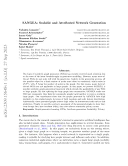 SANGEA: Scalable and Attributed Network Generation