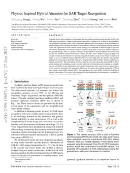 Physics Inspired Hybrid Attention for SAR Target Recognition