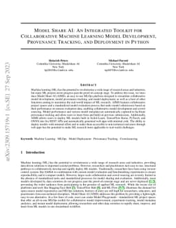 Model Share AI: An Integrated Toolkit for Collaborative Machine Learning
  Model Development, Provenance Tracking, and Deployment in Python