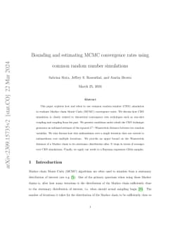 Bounding and estimating MCMC convergence rates using common random
  number simulations