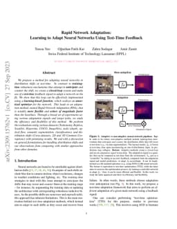 Rapid Network Adaptation: Learning to Adapt Neural Networks Using
  Test-Time Feedback
