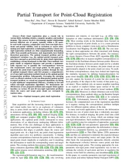 Partial Transport for Point-Cloud Registration