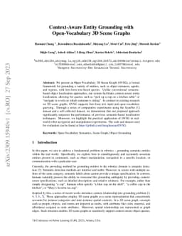 Context-Aware Entity Grounding with Open-Vocabulary 3D Scene Graphs