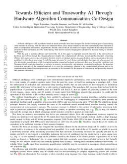 Towards Efficient and Trustworthy AI Through
  Hardware-Algorithm-Communication Co-Design
