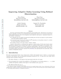 Improving Adaptive Online Learning Using Refined Discretization