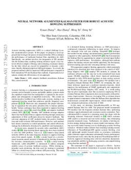 Neural Network Augmented Kalman Filter for Robust Acoustic Howling
  Suppression