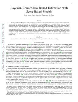 Bayesian Cramér-Rao Bound Estimation with Score-Based Models
