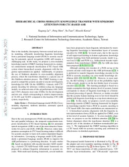 Hierarchical Cross-Modality Knowledge Transfer with Sinkhorn Attention
  for CTC-based ASR