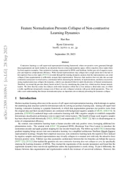 Feature Normalization Prevents Collapse of Non-contrastive Learning
  Dynamics