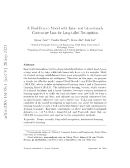A dual-branch model with inter- and intra-branch contrastive loss for
  long-tailed recognition