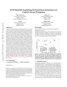 CLIP-Hand3D: Exploiting 3D Hand Pose Estimation via Context-Aware
  Prompting