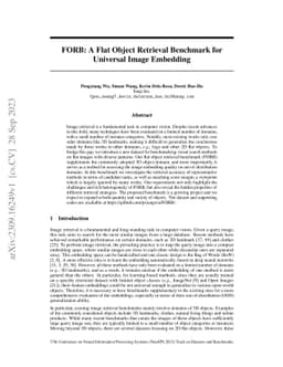FORB: A Flat Object Retrieval Benchmark for Universal Image Embedding